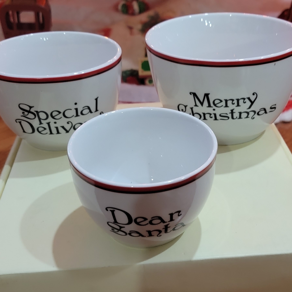 Christmas Bowls ~ Fitz & Floyd Letters to Santa